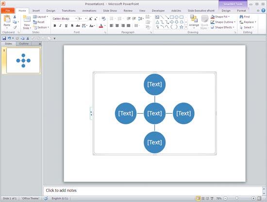 Basic Radial SmartArt graphic