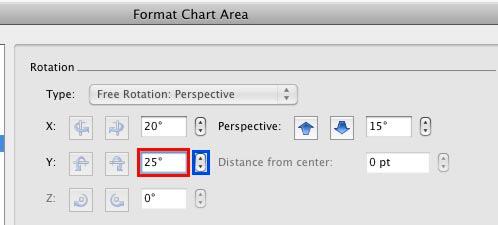 Y axis rotation changed to 25 degrees Y axis rotation changed to 25 degrees