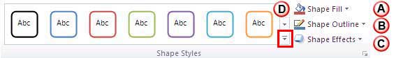 Shape Styles group