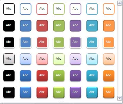 Shape Styles drop-down gallery