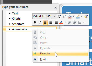 Contextual Menu Options