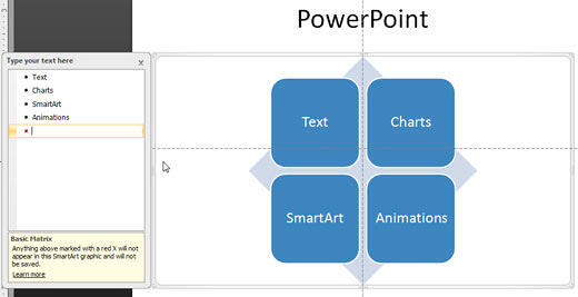 Basic Matrix SmartArt graphic