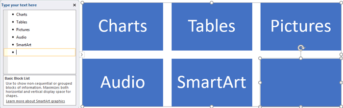 New bullet in Text Pane creates a new shape in SmartArt graphic