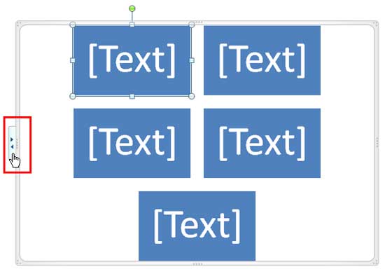 The bi-directional arrow on SmartArt graphic