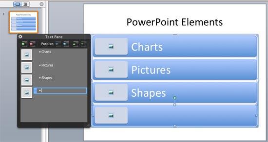 New bullet in Text Pane inserts a new shape in SmartArt graphic New bullet in Text Pane inserts a new shape in SmartArt graphic