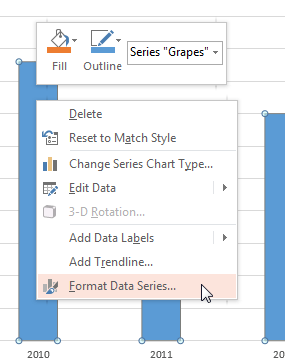 Format Data Series option