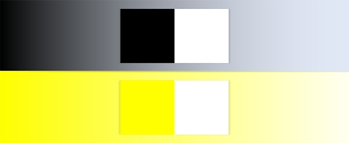 Contrast is dependent upon the luminosity of colors