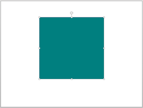 Rectangle's color changed to Teal