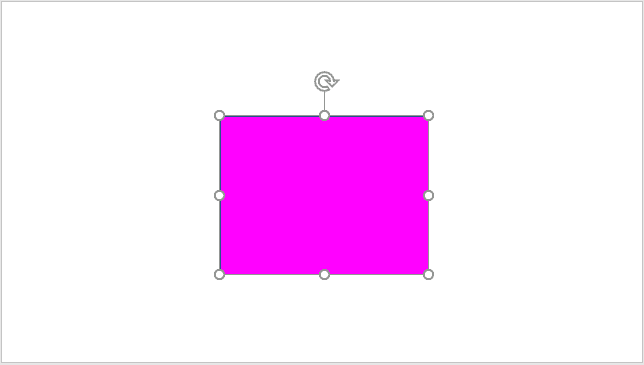 Rectangle's color changed to Magenta