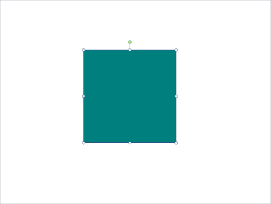 Rectangle's color changed to Teal