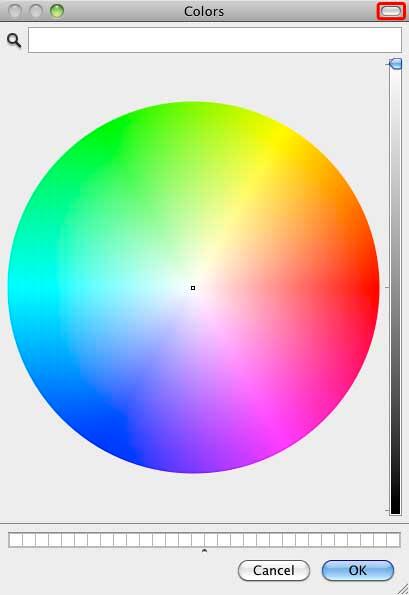 Mac OS X Color picker