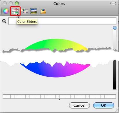 Color Sliders button