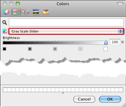 Options within Color Sliders