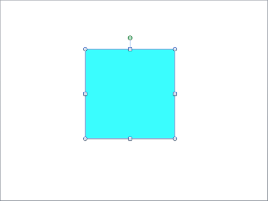 Rectangle's color changed to Cyan