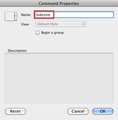 Command Properties dialog box