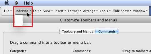 Select the menu to be removed in the editable Menu Bar