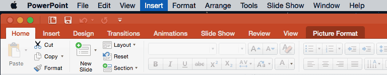 Insert option selected by typing the letter 'i'