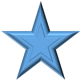 Star shape with 3-D effects edited