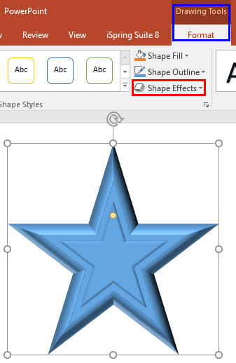 Drawing Tools Format tab of the Ribbon