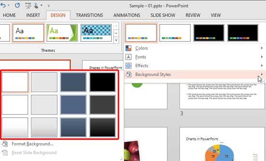 Background Styles sub-gallery Background Styles sub-gallery