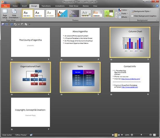 Selected slides with changed Background Style Selected slides with changed Background Style