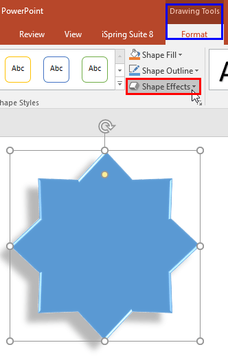 Drawing Tools Format tab of the Ribbon