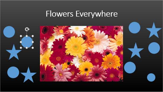 Slide with shapes, text, and picture Slide with shapes, text, and picture