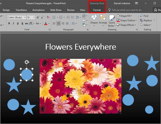 Drawing Tools Format contextual tab Drawing Tools Format contextual tab