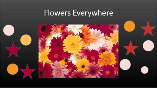 Shapes filled with various colors selected from the picture Shapes filled with various colors selected from the picture