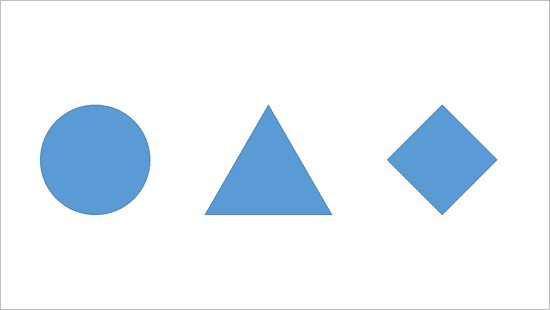 Shapes filled with default fill type