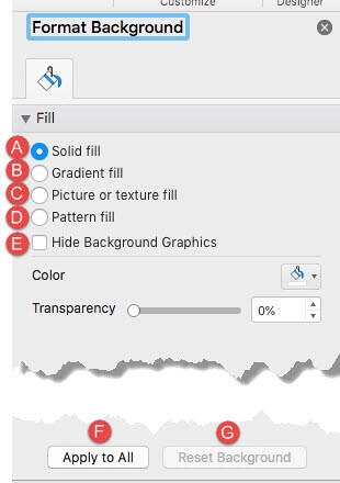 Format Background Task Pane