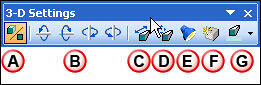 3-D Settings toolbar 3-D Settings toolbar