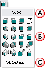 3-D style flyout menu 3-D style flyout menu