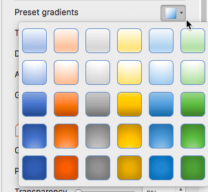Preset gradients