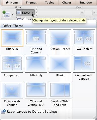 Variations in different slide layouts when From Title gradient style is selected Variations in different slide layouts when From Title gradient style is selected