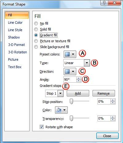 Format Shape dialog box