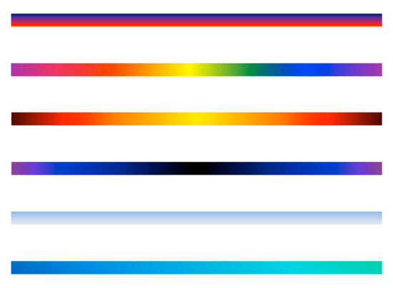 Sample gradient lines