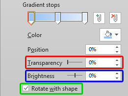 Change transparency values Change transparency values