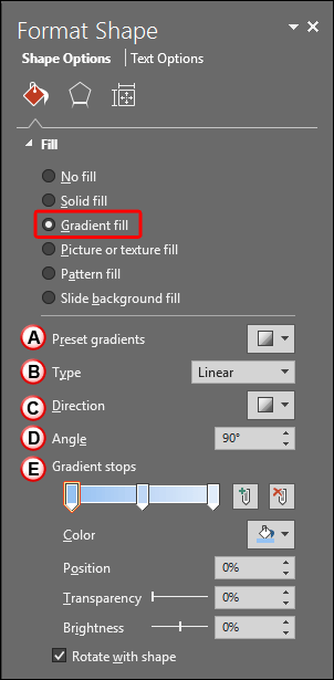 Format Shape Task Pane
