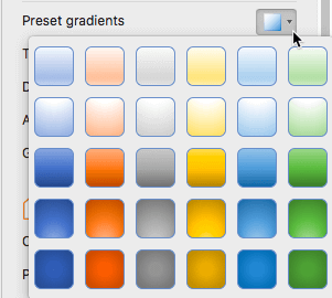 Preset gradients Preset gradients