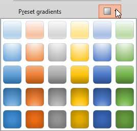 Preset gradients Preset gradients