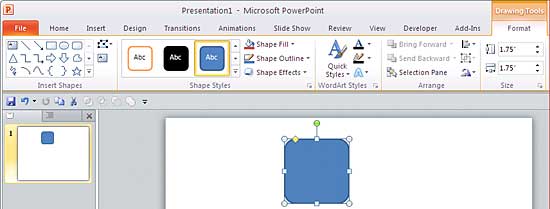 Drawing Tools Format tab of the Ribbon Drawing Tools Format tab of the Ribbon