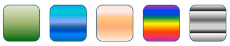 Shapes filled with preset gradients