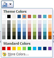 Colors gallery for Foreground and Background colors Colors gallery for Foreground and Background colors