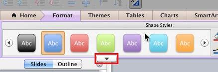 Preset Shape Styles Preset Shape Styles