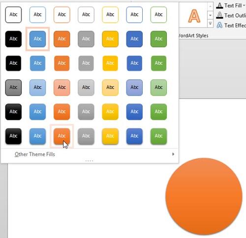 Shape Style Live Preview on the shape