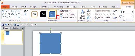 Drawing Tools Format tab of the Ribbon Drawing Tools Format tab of the Ribbon