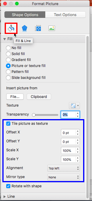 Format Picture Task Pane Format Picture Task Pane