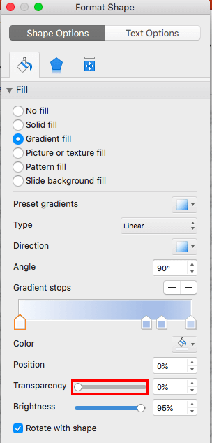 Set Transparency for gradient stops Set Transparency for gradient stops