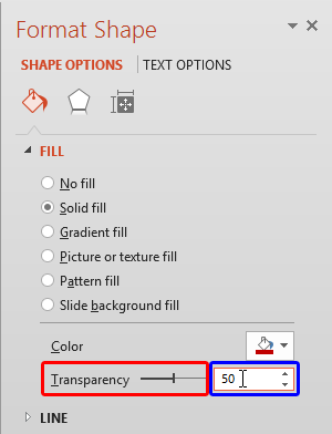 Set transparency for solid fill Set transparency for solid fill